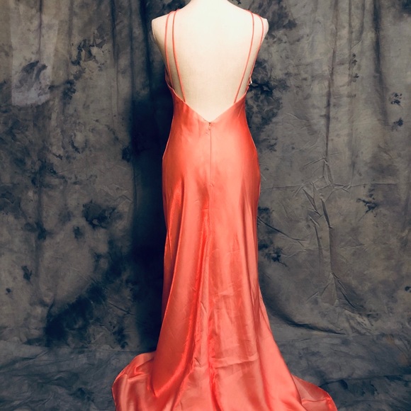 Cache shimmery peachy/salmon dress! - Picture 2 of 4